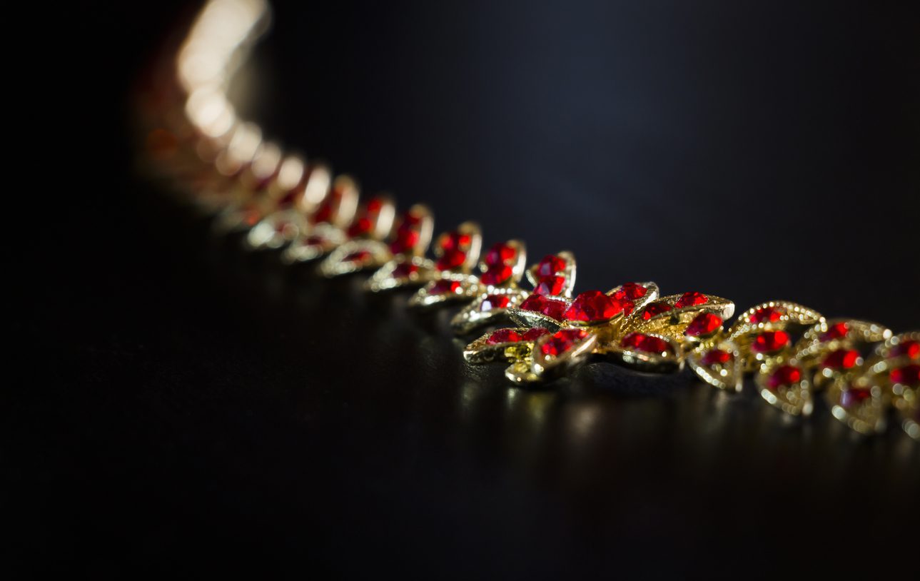 Rubies and gold necklace